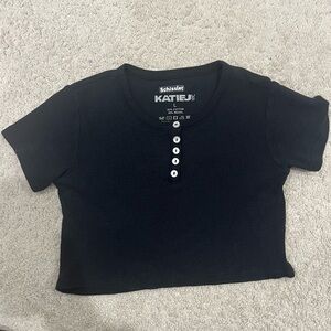 Katie J NYC black kids L short sleeve shirt